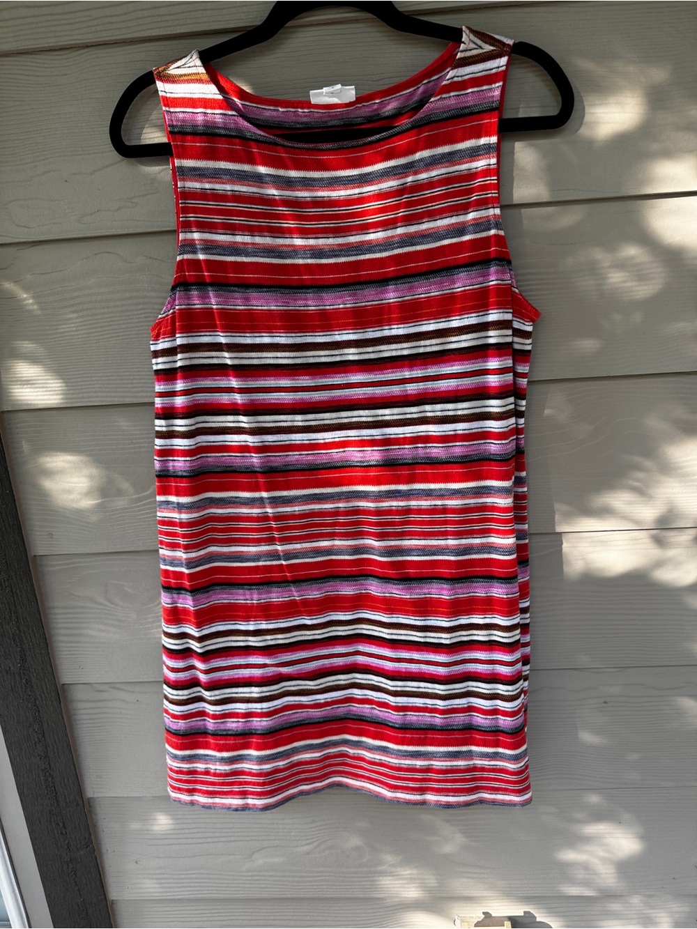 J. Jill Red and Pink Striped Mini dress size medium